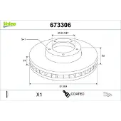 Valeo Bremsscheibe COATED 673306