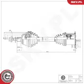 ESEN SKV 40SKV078 Antriebswelle Vorne Links für AUDI A6 Avant (4F5, C6) A6 Limousine (4F2, C6) A6 Allroad (4FH, C6)