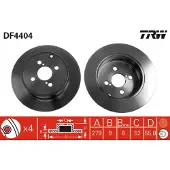TRW Bremsscheibe LUC DF4404 hinten, voll, 1 Stück