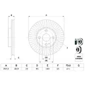 Bosch Bremsscheibe 0 986 479 E56 vorne, belüftet, hochkarbonisiert, 1 Stück