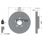 Textar Bremsscheibe 92241603 vorne, belüftet, 1 Stück