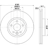 Hella Bremsscheibe PRO 8DD 355 116-221