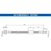 Ate Bremsschlauch 24.5140-0354.3
