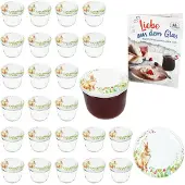 MamboCat 25er Set Sturzglas 230ml Einmachglas Osterfreude Deckel Rezeptheft Ostern Hase
