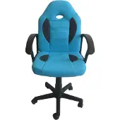 HTI Schreibtischstuhl Junior höhenverstellbar ergonomischer Drehstuhl Hellblau