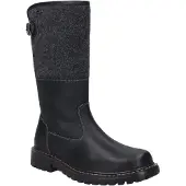 Josef seibel Winterstiefel "Chance 41", Herren, Gr. 39, Lammfell, schwarz, Filz, Leder, Schuhe Winterstiefel, Biker Boots, Schnürstiefel, Snowboots mit Lammfell gefüttert