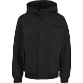 Brandit schlichte Herren Jacke Reißverschluss mit Baumwolle Schwarz