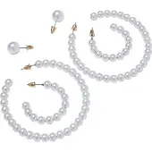 Urban Classics Schmuckset "Urban Classics Unisex Pearl Hoop Earring 3-Pack", (1 tlg.)