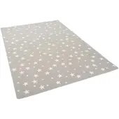 Snapstyle Kinder Spiel Teppich Sterne in Grijs | Gr.: 160 x 240 cm