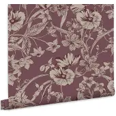 Laura Ashley Vliestapete "Summerhill Blackberry" geblümt glatt 10mx52cm (ca. 5m2)