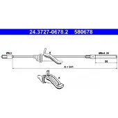 Ate Seilzug Feststellbremse 24.3727-0678.2 für Ford C-Max II Grand