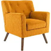 CLP Sessel Kioni Cordbezug orange