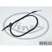 Linex Handbremsseil 03.01.11 Rechts für AUDI 80 (89, 89Q, 8A, B3) 1356/1148mm