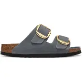 Birkenstock Damen Arizona Big Buckle Naturleder Geölt Basaltgrau Narrow-Schuhgröße 38