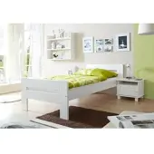 Ticaa kindermobel Einzel- und Doppelbett "Bert", verschied. Farben (100 x 200 cm|Weiß)