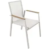 Sungörl Palermo Stapelsessel Aluminium/Textilene Weiß 130003