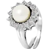 Diadema - Prestige-Ring mit Süßwasserperle - Pure White Kollektion