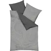 Kaeppel Satin Bettwäsche 135x200 cm + 80x80 cm Zinn Bettbezug