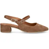 No Stress Braune Slingbackpumps aus Leder | Größe 39