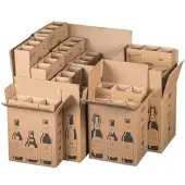 VEPATIM 5x Bierversandkarton für 9 Bierflaschen mit DHL Zertifizierung