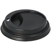 Papstar Starpak Dom-Deckel, PS "To Go" rund Ø 8 cm, 2 cm schwarz 1000 Stück