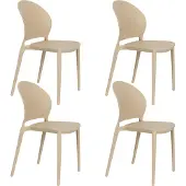 Housecraft living Sjoerd Tuinstoelen / Esszimmerstuhl Kunststoff Beige - 4 er Set