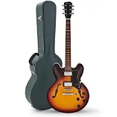 Hartwood Revival Halbresonanz-Gitarre & Hartschalenkoffer Sunburst