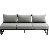 Zebra Fly Gartenloungesofa verstellbar Aluminium/Olefin Dunkelgrau|Hellgrau AR6295