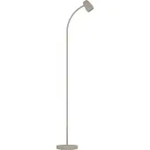 Eglo Stehlampe Carlo, Lampe Wohnzimmer mit Flexarm, Standleuchte schwenkbar aus Metall in Sandfarben, Leselampe mit E14 Fassung, H 170 cm