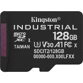 Kingston Technology 128GB microSDXC Industrial C10 A1 pSLC Karte Einzelpackung ohne Adapter, 128 GB, MicroSD, Klasse 10, UHS-I, 100 MB/s, 80 MB/s