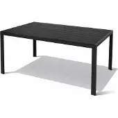 Mojawo Non-Wood Gartentisch Aluminium anthrazit / schwarz 160x90cm