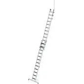 Proregal Stufen-Seilzugleiter 2-Teilig mit Handlauf und Ausstiegsholm 2 x 12 Stufen