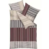 Kaeppel Mako-Satin Bettwäsche 155x220 cm + 80x80 cm Sandro Bordeaux