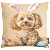 Magma Heimtex Magma gefülltes Kissen Easterparty 'Dog' 45 x 45 cm Beige