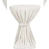 Aurora Stehtischhusse „Mülheim“ m. Schleife, creme, 70-100 cm