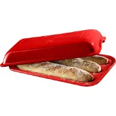 Emile Henry Henry Baguettesvorm 39 x 24 cm aardewerk rood