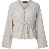 Pieces Pcarmorine Stickerei Bluse | Beige | M