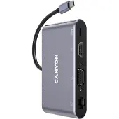 Canyon DS-14, USB 3.2 Gen 1 (3.1 Gen 1) Type-C, 100 W, 10,100,1000 Mbit/s, Grau, 4K Ultra HD, 60 Hz