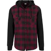Urban Classics Hooded Ed Flanell Sweat Leeve Langarmhemd