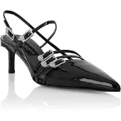 Philipp Plein Multi-Strap Mid-Heel Slingbacks 5