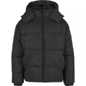 Urban Classics stylische Herren Jacke Reißverschluss Kapuze Schwarz
