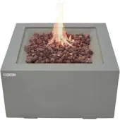Elementi Gasfeuerstelle Ridgefield in Beton-Optik Grau aus Faserbeton