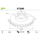 Valeo 2x Bremsscheibe COATED Vorne für Fahrzeuge mit Sportpaket 672689