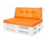 Setgarden Mix Set Palettenkissen 120x60x10cm Sitzkissen + Rückenkissen 120x40cm 1tlg Orange