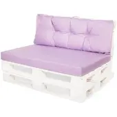 Setgarden Mix Set Palettenkissen 120x60x10cm Sitzkissen + Rückenkissen 120x40cm 1tlg Purple