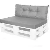 Setgarden Mix Set Palettenkissen 120x50x10cm Sitzkissen + Rückenkissen 120x40cm 1tlg Grau