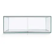 K-Möbel Handgefertigte Kunstvitrine Glas 100x37x36 cm Made in Germany mit Schiebetür & Schloss