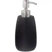 Relaxdays 2x Seifenspender Edelstahlpumpe schwarz Schwarz,Silber