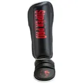 Super Pro Schienbeinschoner "Protector", L, Schwarz-Rot