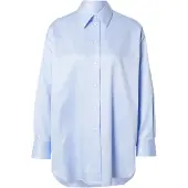 Seidensticker Outdoorbluse , Damen, Gr. XS (34), blau (hellblau), 100% Baumwolle, unifarben, oversize, ohne Ausschnitt, Blusen Outdoorbluse, 1/1 Kragen Uni